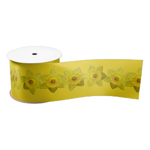 En Satin Ruban de ruban Daffodil Customisé