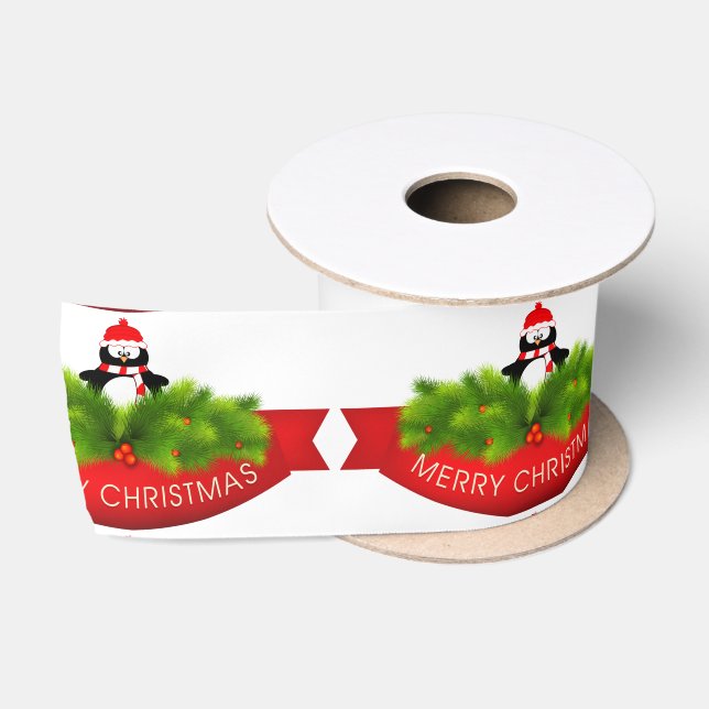 En Satin Ruban de satin/Manuel de Noël Pingouin (Bobine)