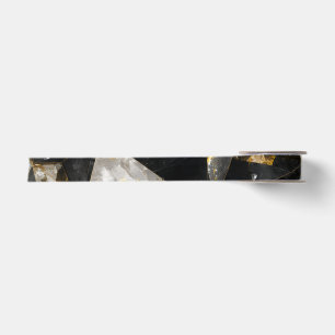 En Satin Ruban de sensibilisation mosaïque noir et or