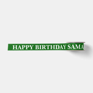 En Satin Ruban de vœu d'anniversaire Green Love