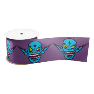 En Satin ruban démon zombie bleu