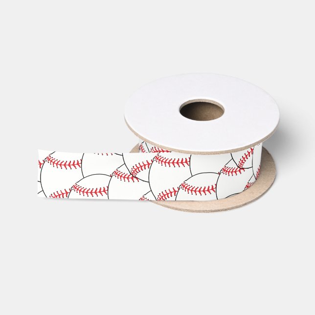 En Satin Ruban d'enveloppement de cadeaux Baseballs - HAMby (Bobine)