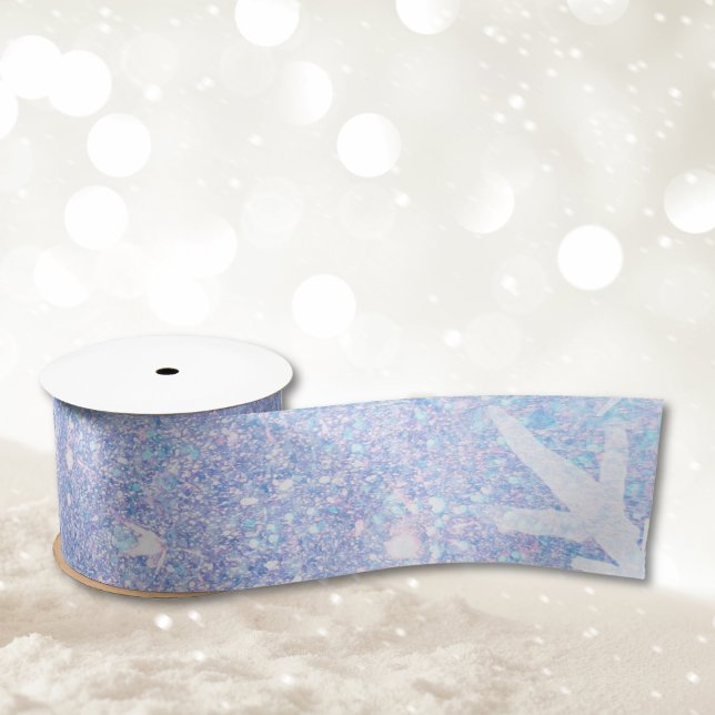 En Satin Ruban d'hiver pour les cadeaux de Noël (Snowflake Winter Ribbon for Christmas Gifts)