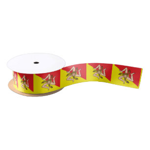 En Satin ruban drapeau sicilien, mode /sports, Sicile