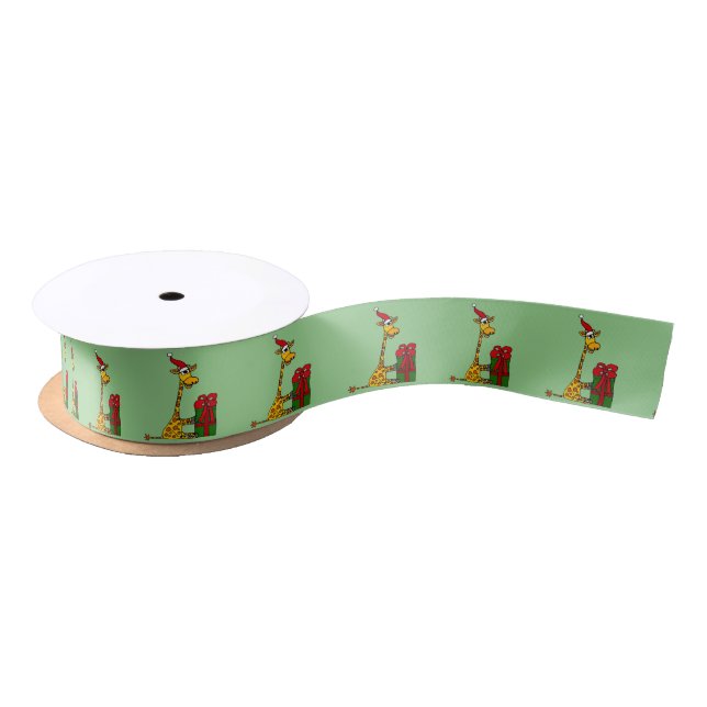 En Satin Ruban drôle de Noël de girafe (Bobine)