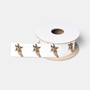 En Satin Ruban drôle Giraffe