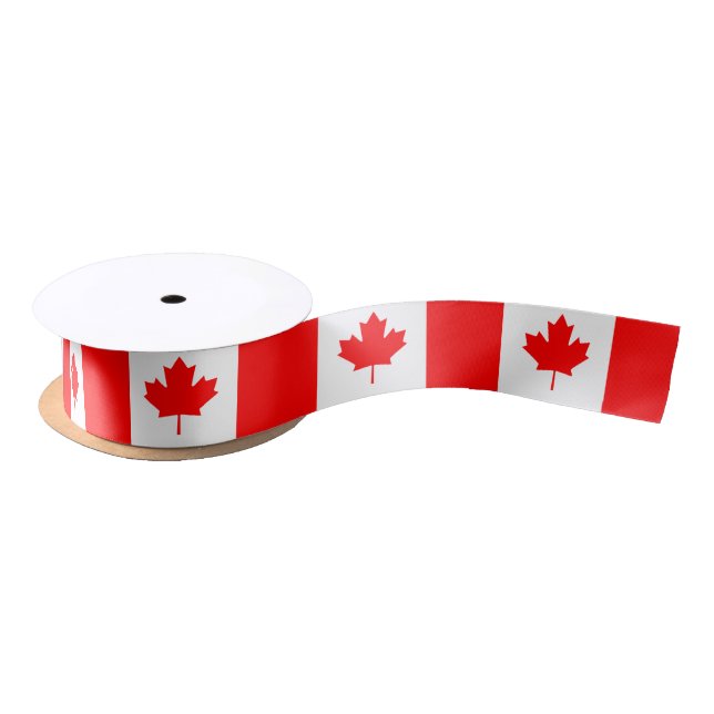 En Satin Ruban du Canada, mode/sport, Drapeau canadien (Bobine)