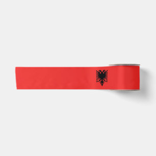 En Satin Ruban du drapeau albanais