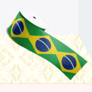 En Satin Ruban du drapeau brésilien, patriotes brésiliens/s