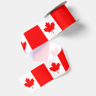En Satin Ruban du drapeau canadien, patriotique, Canada