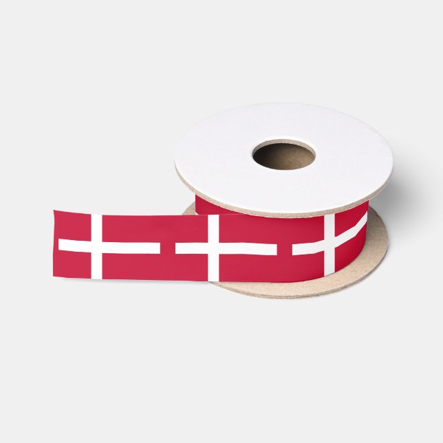 En Satin Ruban du drapeau danois, patriotique Danemark (Bobine)