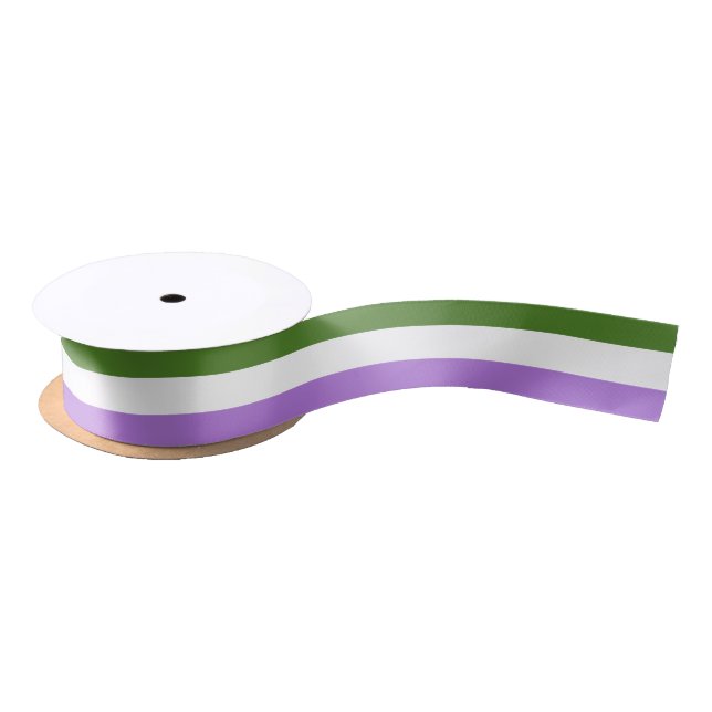 En Satin Ruban du drapeau de la Genderqueer (Bobine)