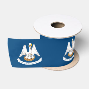 En Satin Ruban du drapeau de Louisiane, États-Unis, Louisia