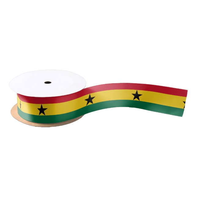 En Satin Ruban du drapeau du Ghana (Bobine)