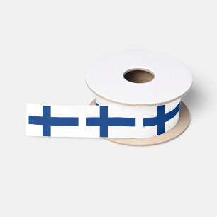En Satin Ruban du drapeau finlandais, finlandais, Finlande