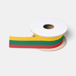 En Satin Ruban du drapeau lituanien, Lituanie vacances /spo