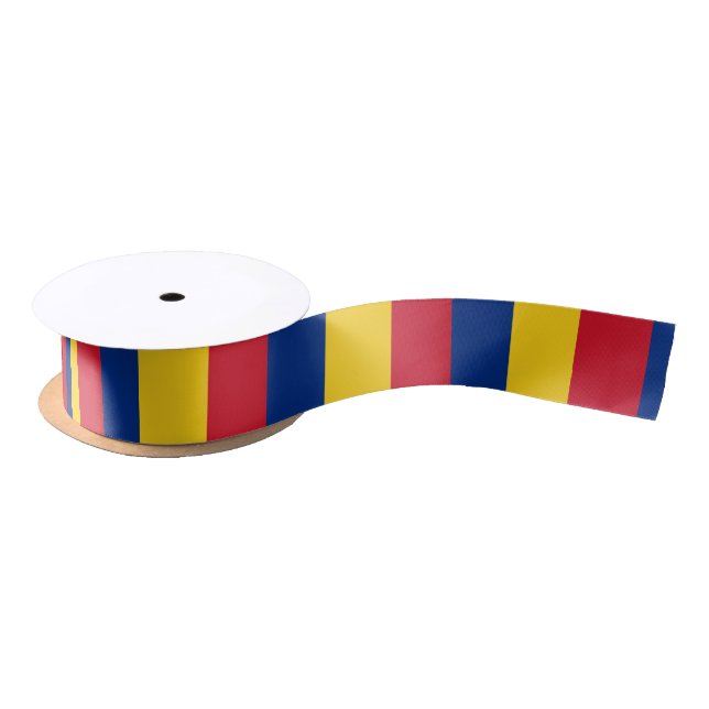 En Satin Ruban du drapeau roumain (Bobine)