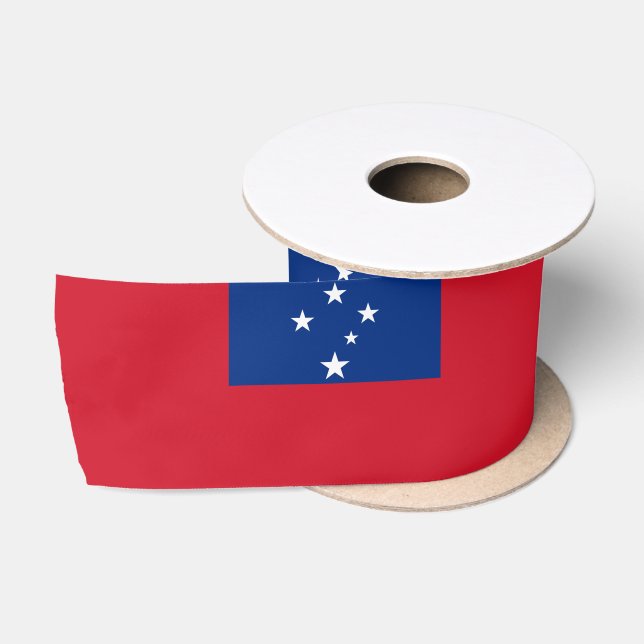 En Satin Ruban du drapeau samoan, Samoa (Bobine)