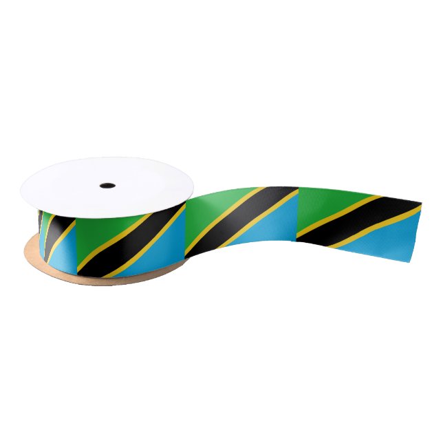 En Satin Ruban du drapeau tanzanien (Bobine)