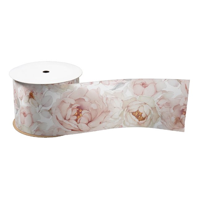 En Satin Ruban élégant de pivoine (Bobine)