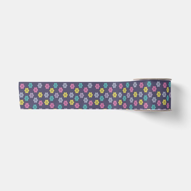 En Satin Ruban floral violet : (Devant)