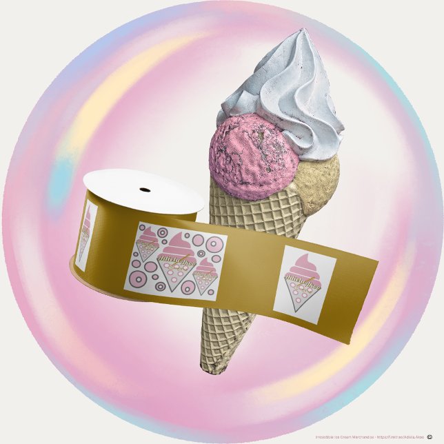 En Satin Ruban Fudge de glace irrésistible par Adiela Akoo (Irresistible Ice Cream Fudge Ribbon designed by Poet Adiela Akoo. Browse my store for more fab finds)