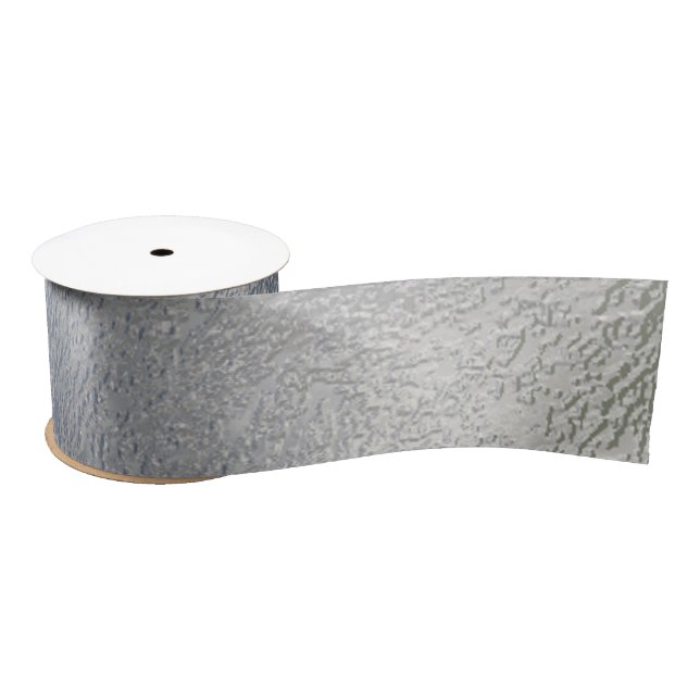 En Satin Ruban gris givré froid (Bobine)