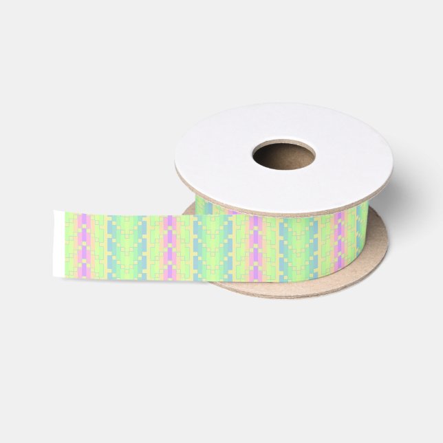En Satin Ruban Grosgrain de fête de Pâques pastel (Bobine)