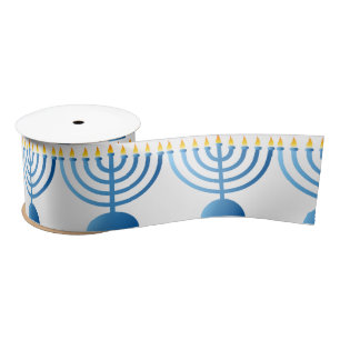 En Satin Ruban Hanoukka