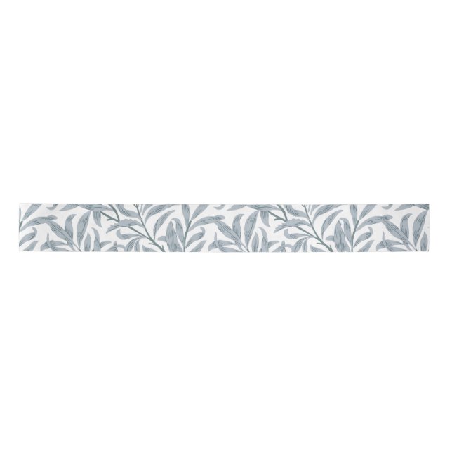 En Satin Ruban motif à branches bleues feuilles (Devant)