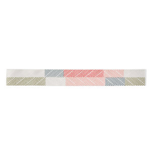 En Satin Ruban Motif de ligne Pastel