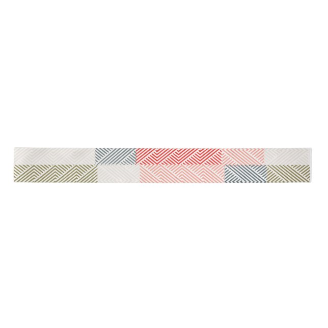 En Satin Ruban Motif de ligne Pastel (Devant)