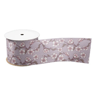 En Satin Ruban Motif floral féminin