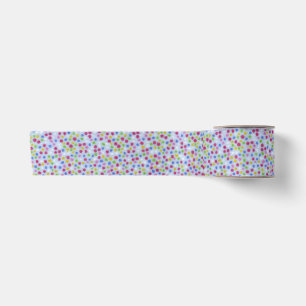 EN SATIN RUBAN MULTI DE POINT DE POLKA DE COULEUR