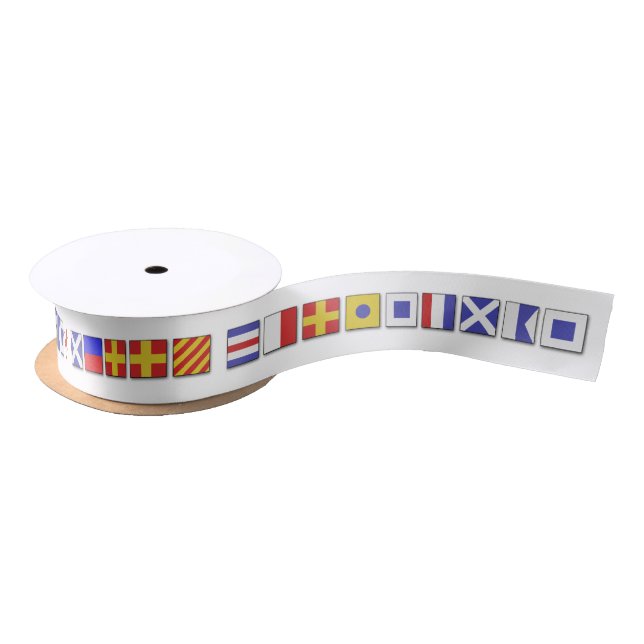 En Satin Ruban nautique de Joyeux Noël de drapeaux (Bobine)