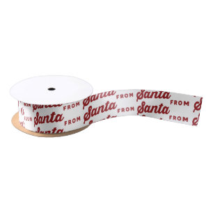 En Satin Ruban officiel de cadeau de Père Noël