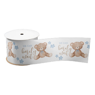 En Satin Ruban papier baby shower - Baby shower d'ours
