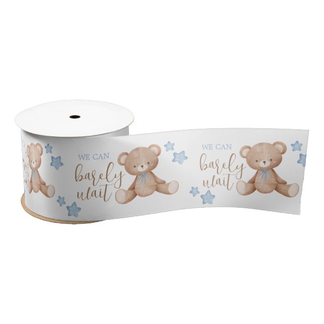 En Satin Ruban papier baby shower - Baby shower d'ours (Bobine)