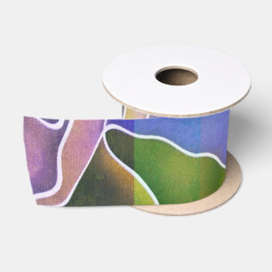 En Satin Ruban Pastel Abstrait Stripes