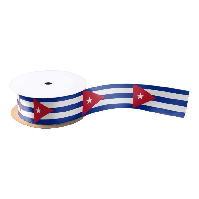 En Satin Ruban patriotique avec drapeau de Cuba (Bobine)