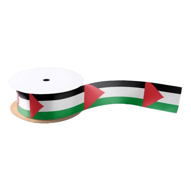 En Satin Ruban patriotique avec drapeau de la Palestine (Bobine)