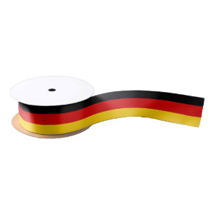 En Satin Ruban patriotique avec drapeau de l'Allemagne