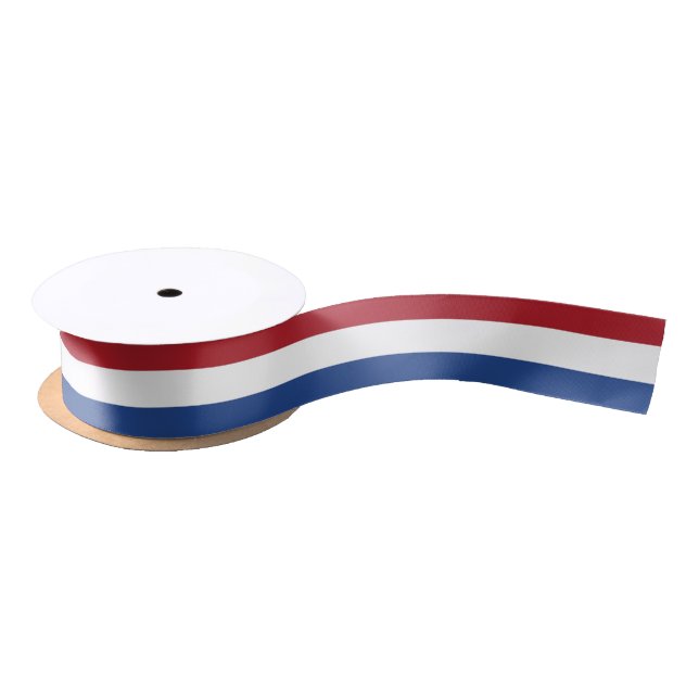En Satin Ruban patriotique avec drapeau de Pays-Bas (Bobine)