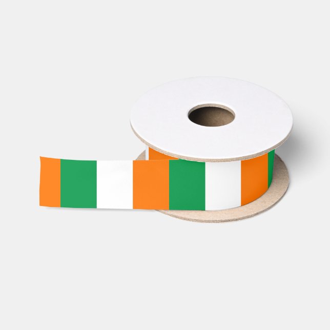 En Satin Ruban patriotique avec drapeau d'Irlande (Bobine)