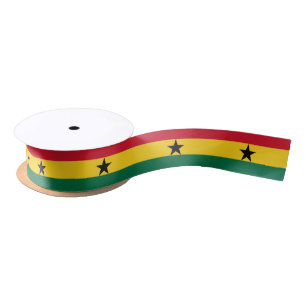 En Satin Ruban patriotique avec drapeau du Ghana