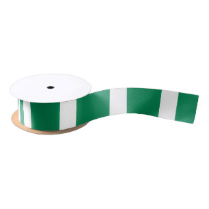 En Satin Ruban patriotique avec drapeau du Nigeria