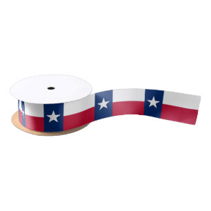 En Satin Ruban patriotique avec le drapeau du Texas