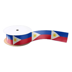 En Satin Ruban philippin de drapeau