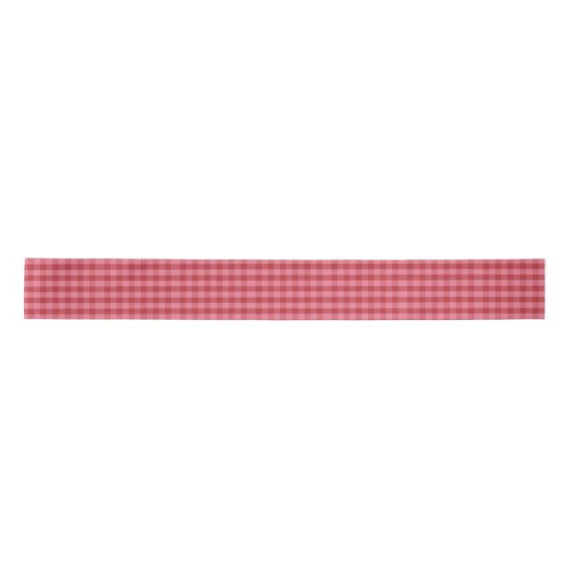 En Satin Ruban plaid rose et rouge Valentine (Devant)