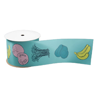 En Satin Ruban Pop Fruits et Légumes